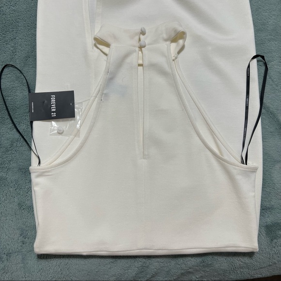 Forever 21 White Bodycon Dress Brandnew - Picture 4 of 7